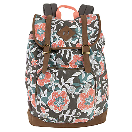 Trailmaker Drawstring Backpack With 17" Laptop Pocket, Floral