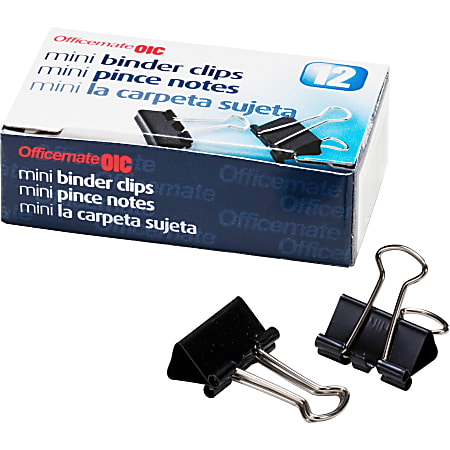 Office Depot Brand Binder Clips Mini 916 Wide 14 Capacity Black