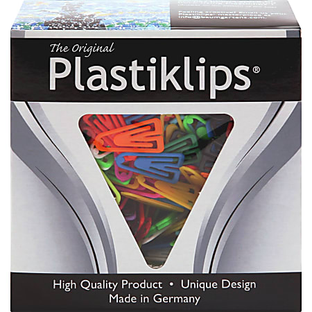 Baumgartens® Plastic Paper Clips, Box Of 1000, Small, Assorted Colors