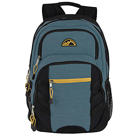 Trailmaker Multi-Pocket Backpack, 19"H x 13"W x 8"D, Teal/Black
