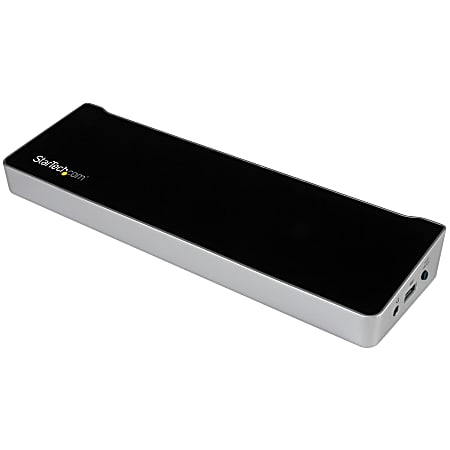 StarTech.com USB 3.0 KVM Docking Station - Connect Two Laptops - Windows / macOS Compatible - Supports Dual Displays - DisplayPort and HDMI or 4K Ultra HD on a Single Monitor - USB3DDOCKFT - Dual Monitor Docking Station
