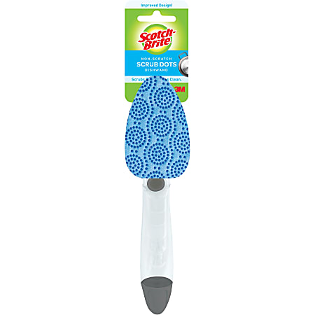 Scotch-Brite Scrub Dots Nonscratch Sponges - 11.7" Height x 2.3" Width x 2.5" Depth - 4/Carton - MicroFiber, Cellulose - Blue