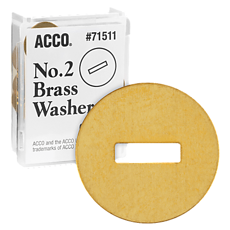 5 100/Box 15/32 ACCO Brass Washers 