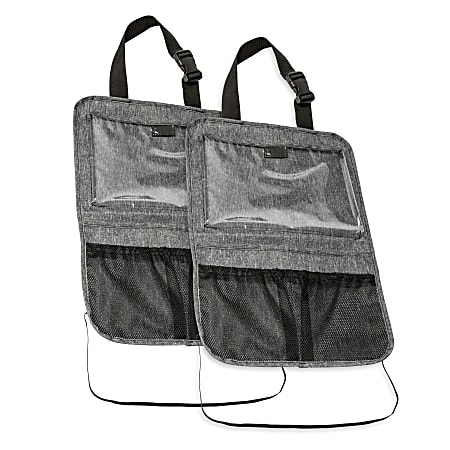 Honey Can Do Hanging Backseat Organizers, Gray, Pack Of 2