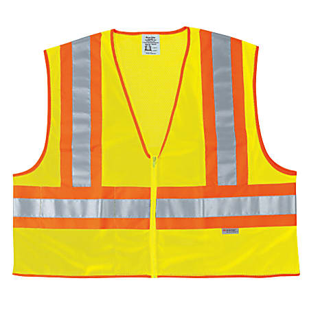 Luminator Class II Safety Vests, 3X-Large, Lime