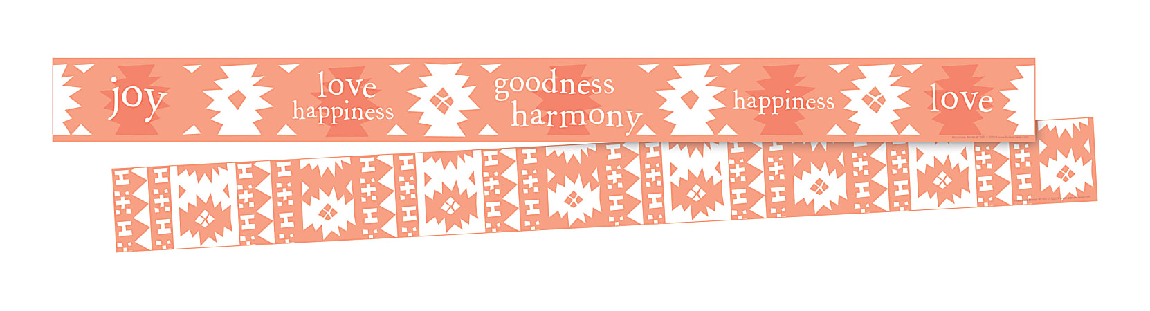 Barker Creek Double-Sided Border, 3" x 35", Happiness, Pack Of 24 Strips