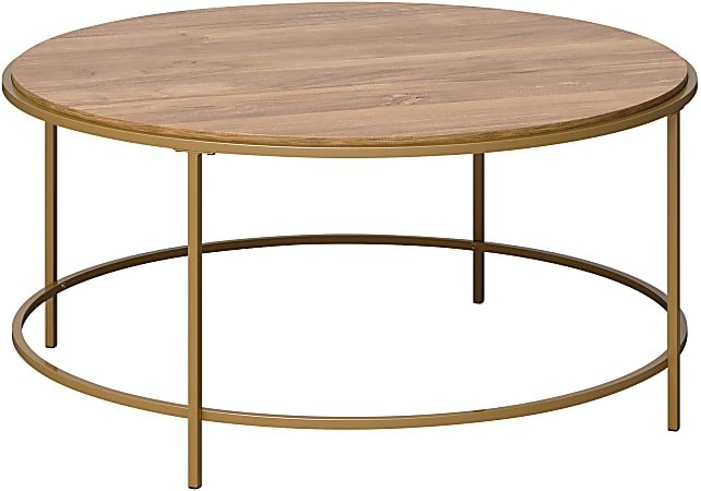 Sauder® International Lux Coffee Table, 16-3/4"H x 36"W x 36"D, Sindoori Mango/Satin Gold