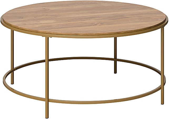 Sauder® International Lux Coffee Table, 16-3/4"H x 36"W x 36"D, Sindoori Mango/Satin Gold