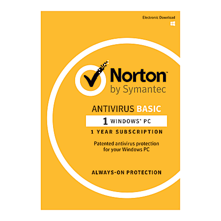 Norton&trade; AntiVirus Basic, 1-Year Subscription, For PC/Mac&reg;/iOS/Android, Download