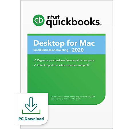 Intuit® QuickBooks® Desktop For Mac® 2020, 1-User, 1-Year Subscription, Mac®, Download