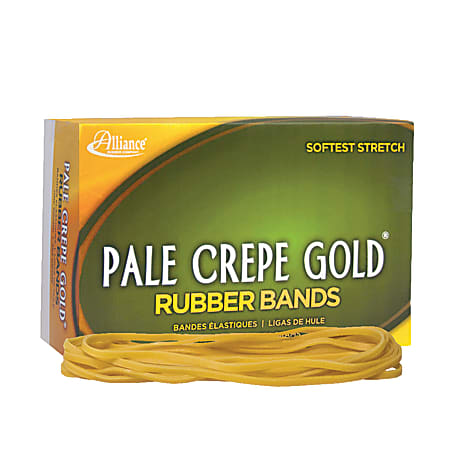 Alliance Rubber Pale Crepe Gold® Rubber Bands, #117B, 7" x 1/8", 1 Lb, Box Of 300