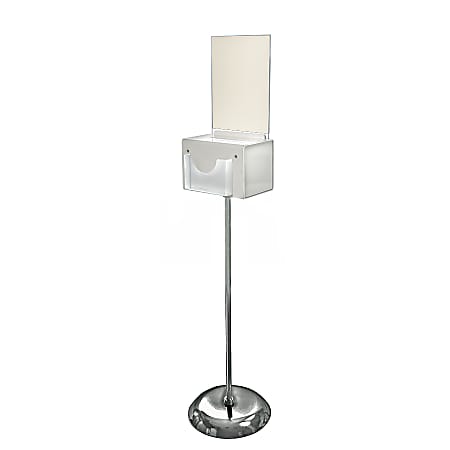 Azar Displays Plastic Suggestion Box, Pedestal Floor Stand,