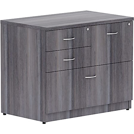 Lorell 2-Box/1-File 4-drawer Lateral File - 35.5" x 22"29.5" Lateral File, 1" Top - 4 x File, Box Drawer(s) - Finish: Weathered Charcoal Laminate