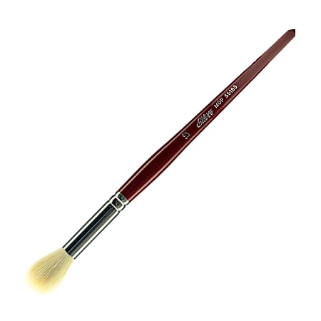 Silver Brush Mop Paint Brush, Size 12, Round Bristle, Goat Hair, Dark Red