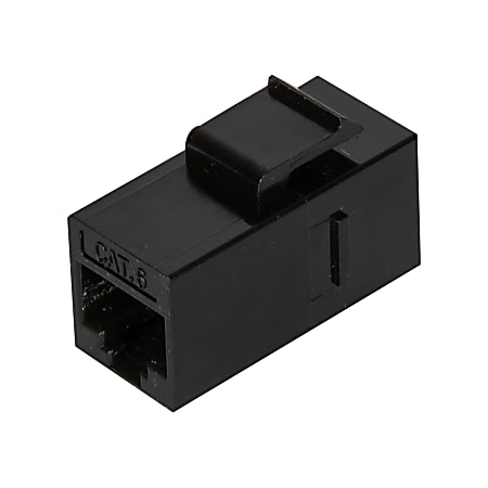 Vericom VGC Series CAT-6 UTP RJ45 Unshielded Keystone Coupler, 5/8” x 5/8”, Black, MKJ6U-01352