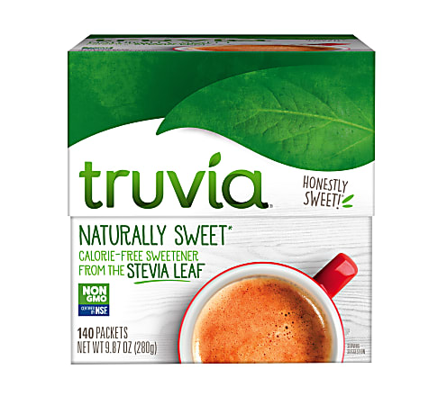 Truvia Natural Sweeteners, 0.07 Oz, Pack Of 140 Packets