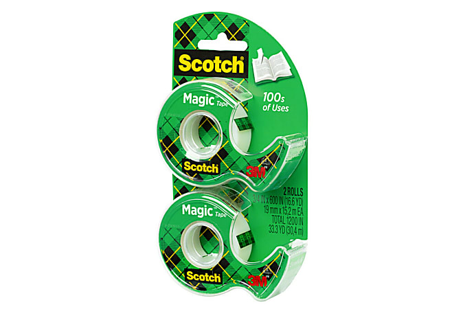 Scotch, Magic Tape, 300 Inches, 2 Rolls, Mardel