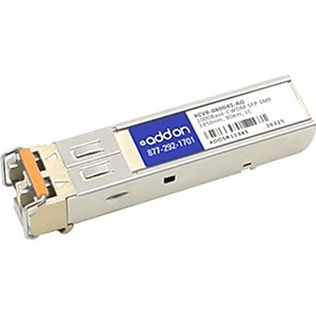 AddOn Ciena XCVR-080D45 Compatible TAA Compliant 1000Base-CWDM SFP Transceiver (SMF, 1450nm, 80km, LC) - 100% compatible and guaranteed to work