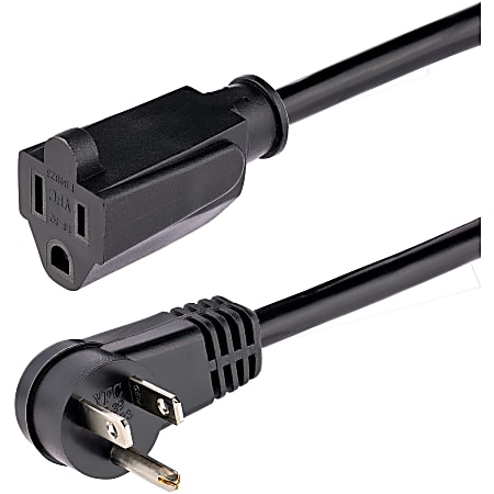 StarTech.com 6ft (2m) Power Extension Cord, Right Angle