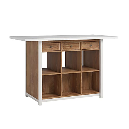 Sauder Craft Pro Series Work Table Desk, 60"W, Sindoori Mango/White