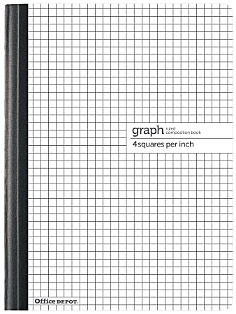 Better Office Products Quad Ruled Comp Book Notebook, 4x4 Graph Ruled