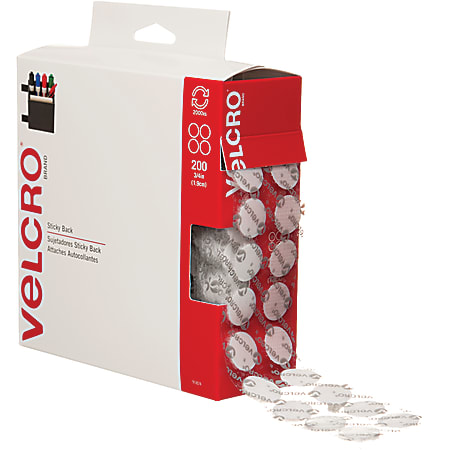 VELCRO Brand Sticky Back Tape 34 x 18 White Pack Of 6 - Office Depot