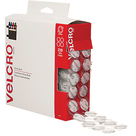 Velcro White Sticky Back Coins