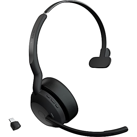 Jabra Evolve2 55 Headset - Mono - Wireless - Bluetooth - 98.4 ft - 20 Hz - 20 kHz - On-ear - Monaural - Supra-aural - MEMS Technology, Noise Cancelling Microphone - Noise Canceling