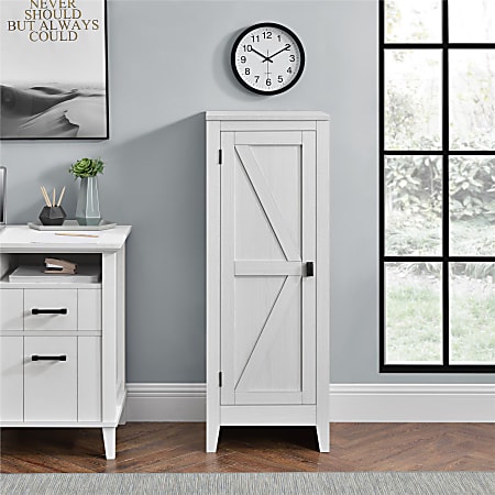 Ameriwood Home Farmington Storage Cabinet 4 Shelves Ivory Pine