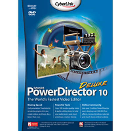 Cyberlink PowerDirector 10 Deluxe + Tutorial Book, Download Version