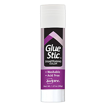 Avery® Disappearing Color Glue Stic, 1.27 Oz., Purple