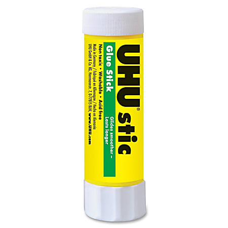 Saunders UHU® Stic Glue Stick, 0.29 Oz., White/Blue