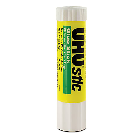 Saunders UHU® Stic Glue Stick, 0.74 Oz., White/Blue