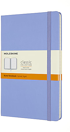 Moleskine Classic Notebook Large 5 x 8.25 Ruled 240 pages Hard Cover  Hydrangea Blue - Office Depot