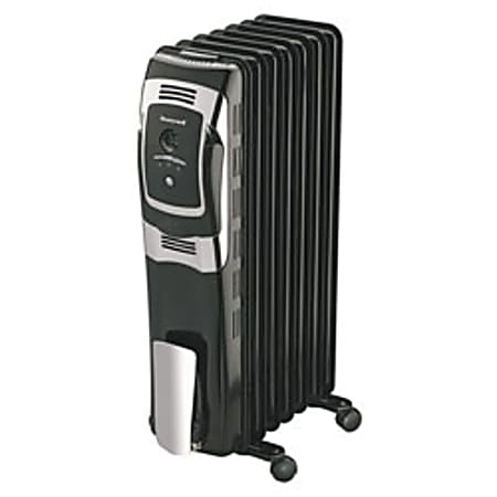 Honeywell Oil-Filled Radiator Heater, Black/Silver