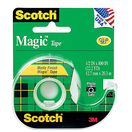 Scotch® Magic™ Tape In Dispenser, 1/2" x 800"