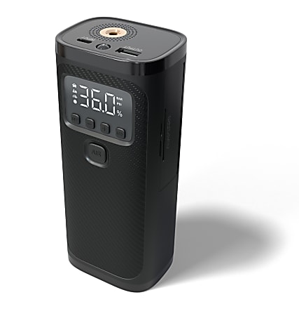 Limitless Innovations AirPro Portable Air Compressor, Power Bank And Flashlight, Black, LIM-AP4-001