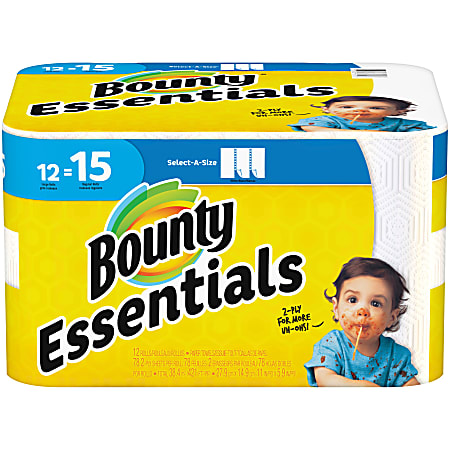 Bounty® Select-A-Size® 2-Ply Paper Towels, 78 Sheets Per Roll, Pack Of 12 Rolls