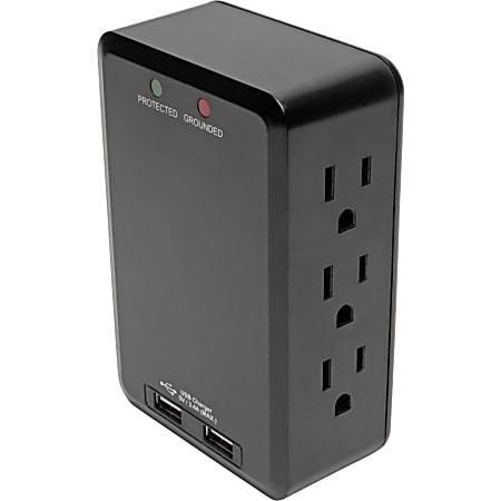 Tripp Lite Direct 6-Outlet Plug-In Surge Protector, Black