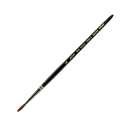 Silver Brush Pure Red Sable Paint Brushes, Size 4, Round Bristle, Sable Hair, Black