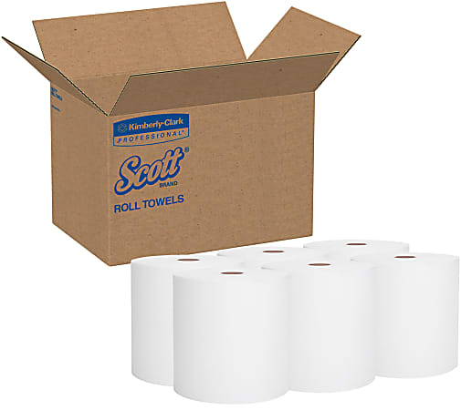 Scott® Professional™ 1-Ply Paper Towels, 40% Recycled, 950' Per Roll, Pack Of 6 Rolls