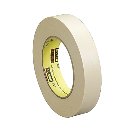 High-Temp Paper Masking Tape, 1 Wide, 60Yds Long