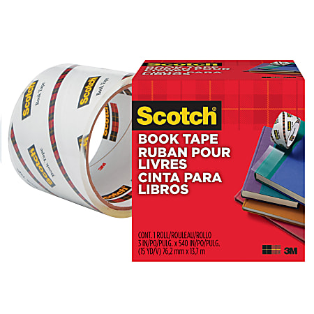 Scotch Book Tape, 3 in x 540 in,