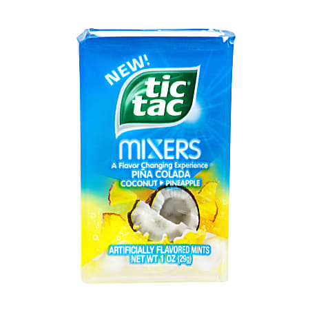 Tic Tac Mixers Pina Colada Mints, 1 Oz, Pack Of 12 Containers