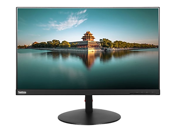 Lenovo ThinkVision T24i-10 - LED monitor - 23.8" (23.8" viewable) - 1920 x 1080 Full HD (1080p) @ 60 Hz - IPS - 250 cd/m² - 1000:1 - 6 ms - HDMI, VGA, DisplayPort - black