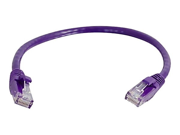 C2G-20ft Cat5e Snagless Unshielded (UTP) Network Patch Cable - Purple - Category 5e for Network Device - RJ-45 Male - RJ-45 Male - 20ft - Purple