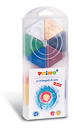 Primo Triangle Crayons, Assorted Colors, Pack Of 12 Crayons
