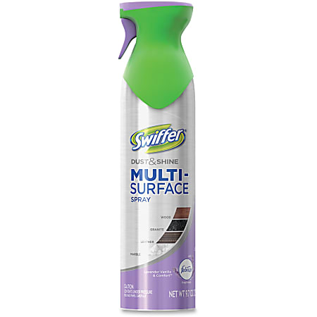 Swiffer Dust/Shine Multi-surface Spray - Spray - 7.50 oz (0.47 lb) - Vanilla Lavender Scent - 1 Each - Green, Silver