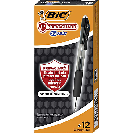 BIC PrevaGuard Gel-ocity Gel Pen - 0.7 mm Pen Point Size - Blue Gel-based Ink - 4 / Pack