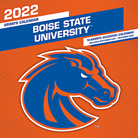 Lang Turner Licensing Monthly Wall Calendar, 12" x 24", Boise State Broncos, January to December 2022